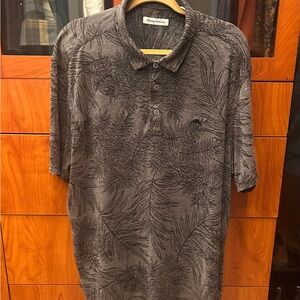 Tommy Bahama Gray Polo Shirt Soft Cotton Blend